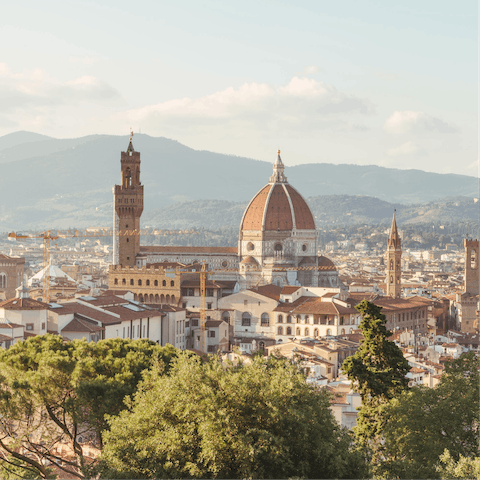 Florence Cathedral is a fifteen-minute walk from your apartment