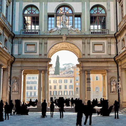 Admire the Botticelli at Uffizi Gallery – it's twelve minutes away on foot