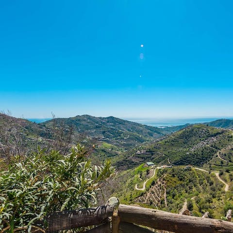 Admire the incredible views of the Sierras de Tejeda and Almijara
