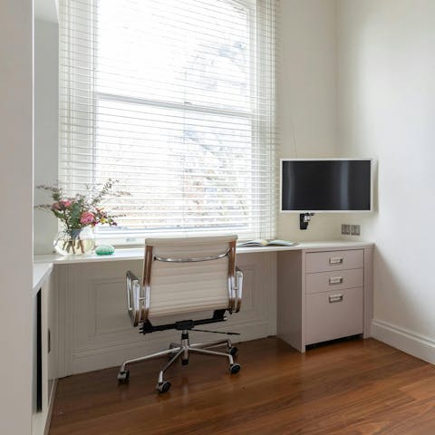 Get some work done in the office, which doubles as bedroom two
