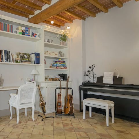 Host a jam session in the music room
