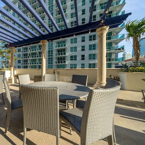 Hang out on the residents only terrace complete with BBQ area, perfect for spending an afternoon grilling outdoors