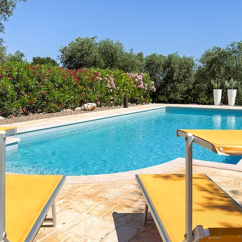 Spend your days laying out under the Apulian sun