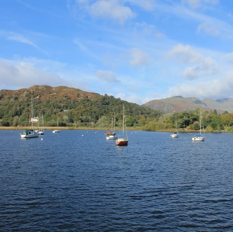 Take the car ferry to Windermere and stroll along the shores in no time