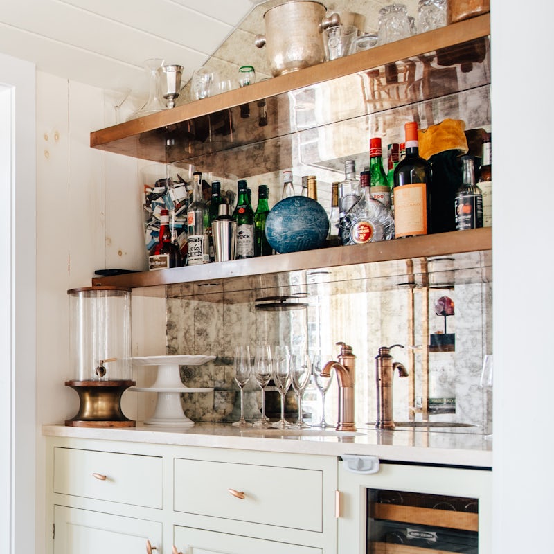 Pour yourself a drink at the wet bar