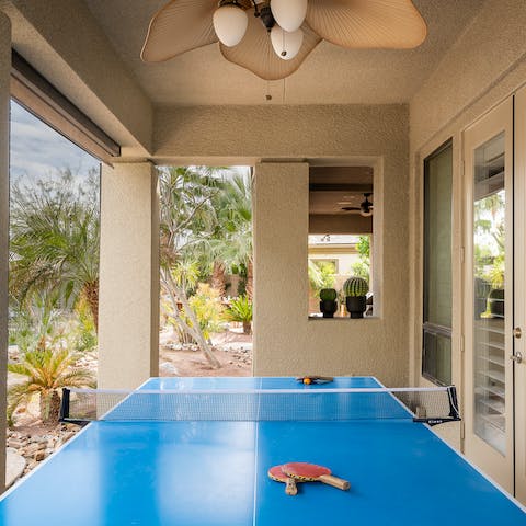 Play a game of ping pong before dinner
