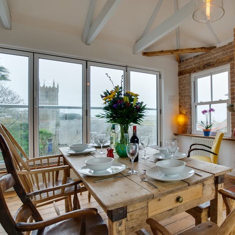 Gather your guests for breakfast with a view