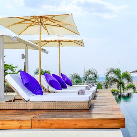 Soak up the sunshine from the day beds 