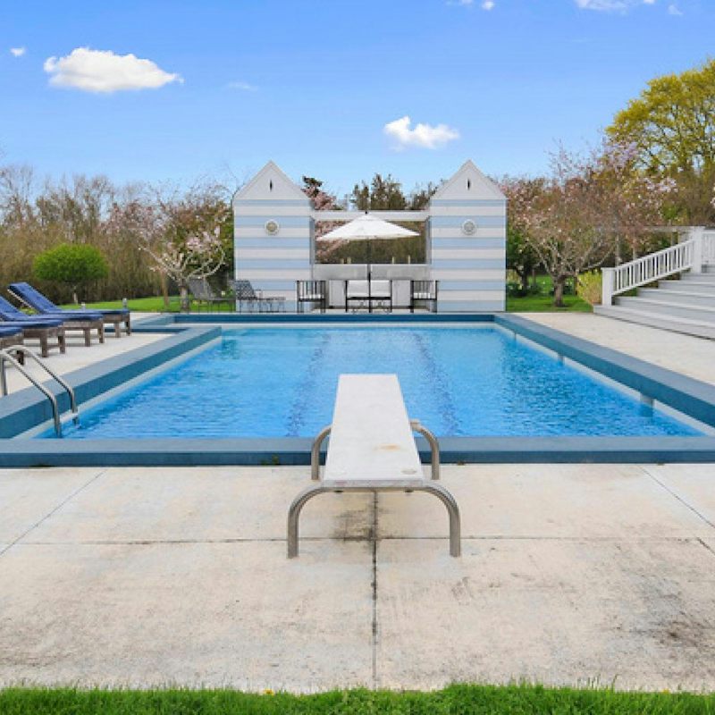 Dive into the swimming pool on hot days