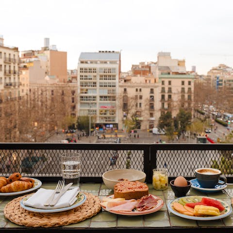 Start your day with a delicious breakfast in the rooftop restaurant