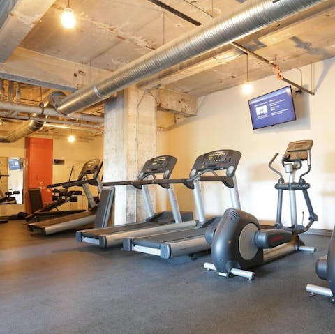 Get mornings off to an active start with a workout in the on-site gym