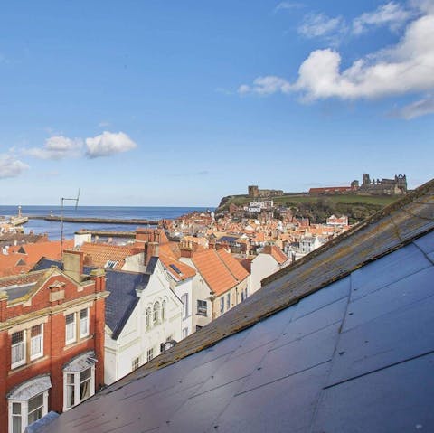 Throw open the skylights and soak up stunning views of Whitby Abbey and the harbour 