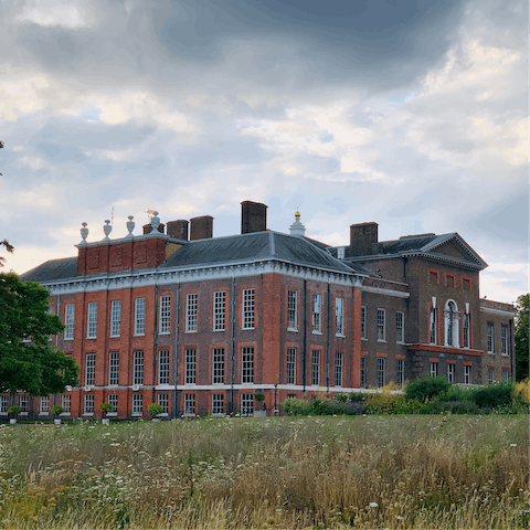 Stroll down the street to Kensington Gardens and continue to the palace in the middle