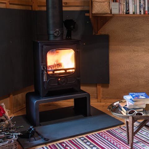 Cosy up by the stove on chillier evenings