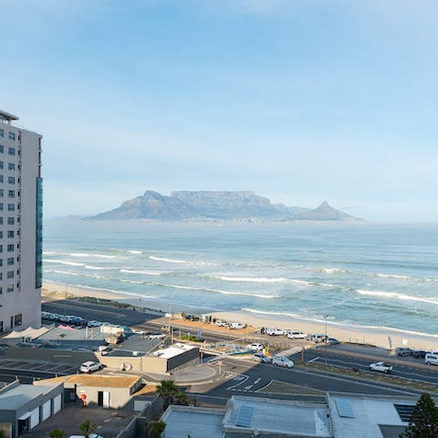 Admire the outline of Table Mountain right from your living room