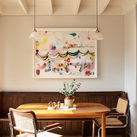 Dine in the reclaimed church pew as you fuel up with a Full English before heading out