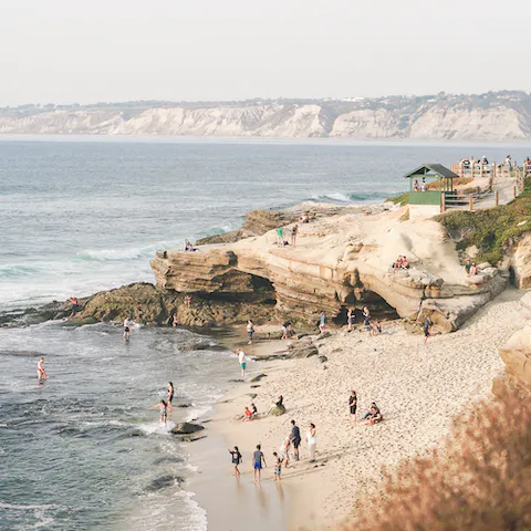 Drive seven minutes to La Jolla Cove