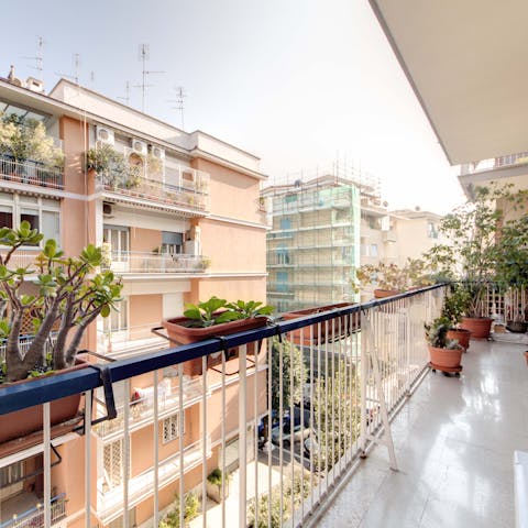 Get to know your neighbourhood from the large private balcony