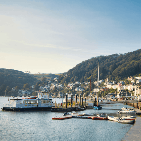 Visit popular Dartmouth – a short ferry ride away