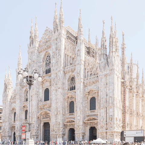 Visit the Duomo before shopping around the Galleria Vittorio Emanuele II