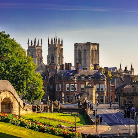 Stroll fifteen minutes into York's city centre and visit York Minster, Shambles Market and other historic sites