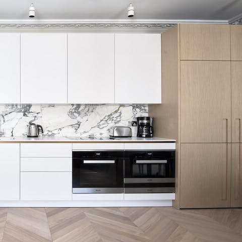 Try cooking a traditional Sunday roast in the high-end Miele kitchen