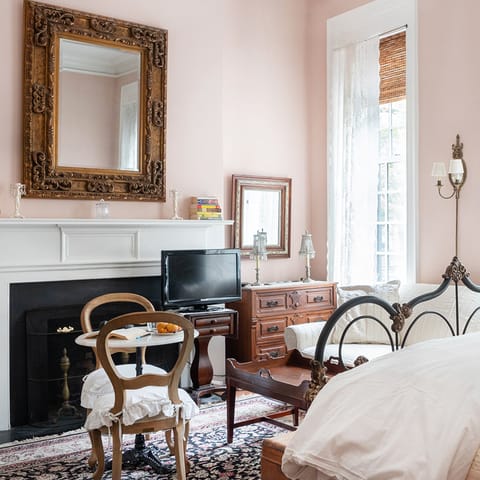 Pale pink walls