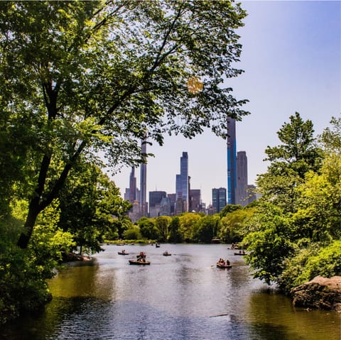 Escape the hustle and bustle of the city in nearby Central Park