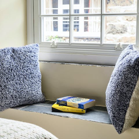 Curl up in the reading nook for a quiet moment to yourself
