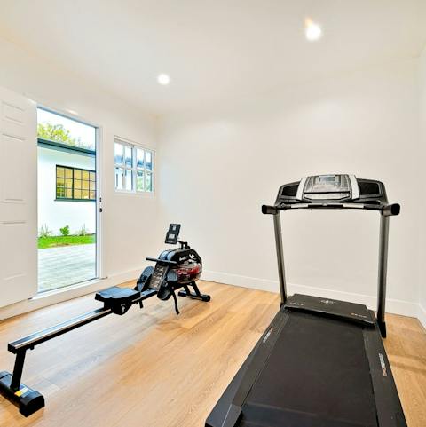 Get a workout in – there's a home gym here