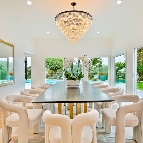Dine in style in this light-filled home