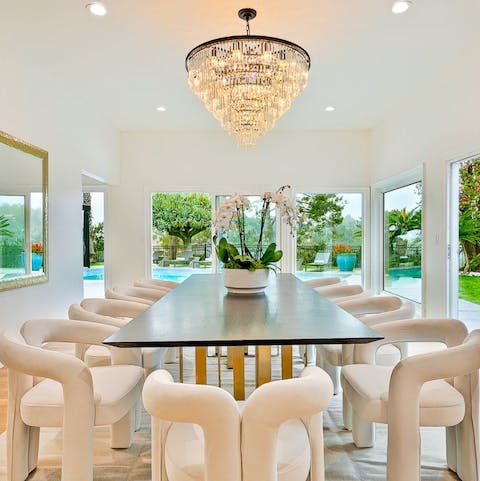 Dine in style in this light-filled home