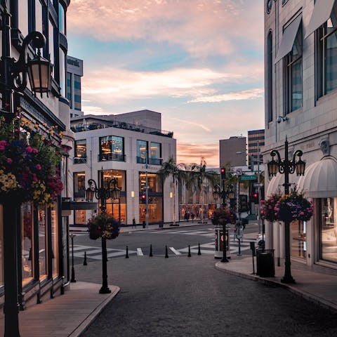 Make the most of your Beverly Hills location – why not go shopping at nearby Rodeo Drive?