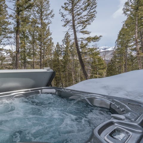 Soothe your aching muscles in the hot tub