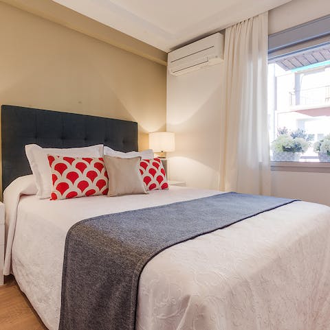 Wake up in the stylish bedrooms feeling rested and ready for another day of Madrid sightseeing