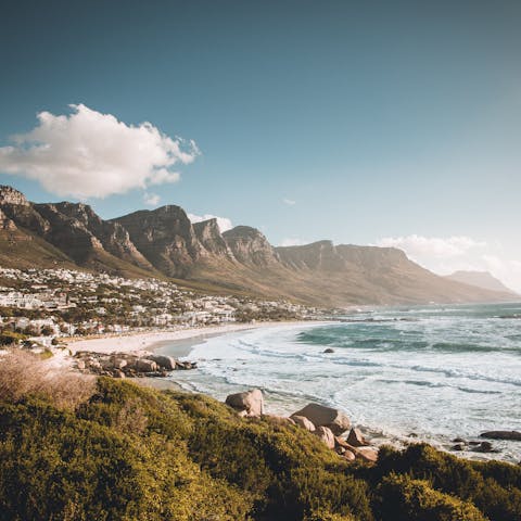 Stay in the upmarket and vibrant seaside suburb of Camps Bay