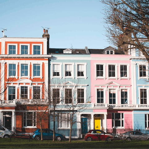 Step outside and explore the colourful streets of Primrose Hill