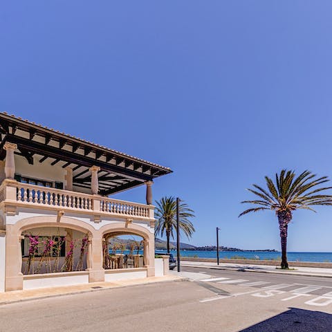 Take a thirty-second stroll over to Puerto Pollensa, a gorgeous sandy beach