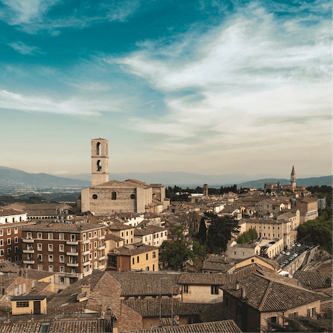 Take a day trip to Perugia, around a half hour drive away