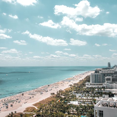 Experience the glamour of Miami Beach – this pristine stretch of sand is only a few minutes' walk