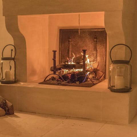 Snuggle up next to the roaring open fire during cooler evenings