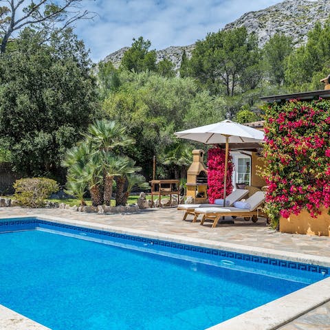 Soak up the Spanish sun from in or beside the private pool