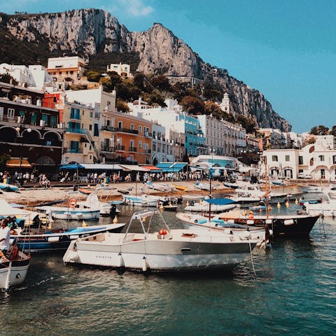 Wander around the tiny island of Capri to see all of its splendors