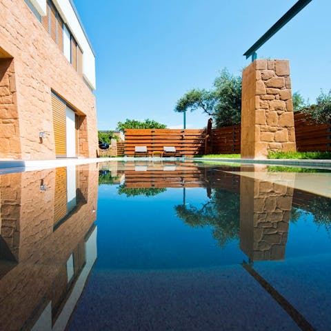 Take a refreshing dip in the pool when the temperature rises