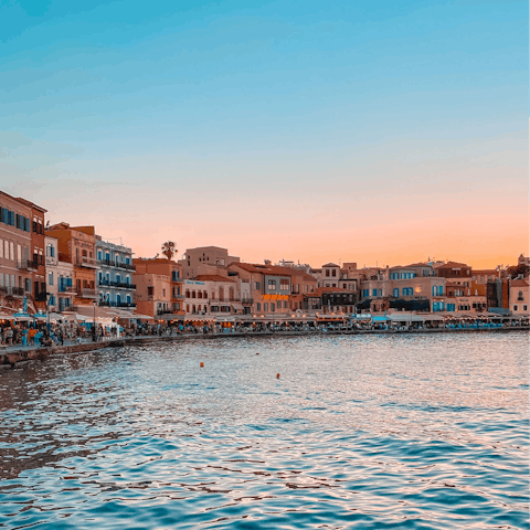 Visit Chania's old town – it's less than 20kms away