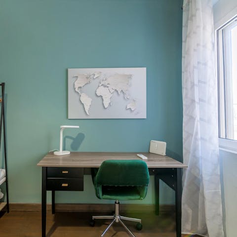 Catch up on an email or two at this dedicated desk