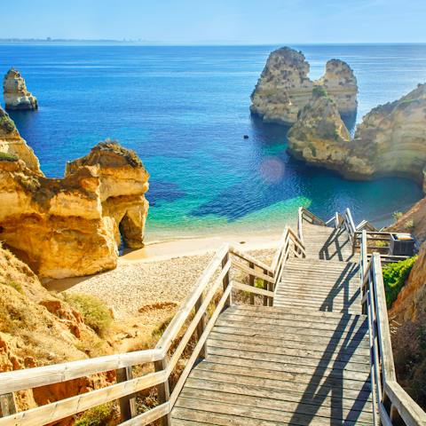 Explore the quiet resort of Vale de Parra, home to beautiful beaches