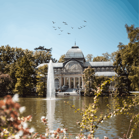 Hop on the metro and blaze a trail to El Retiro Park