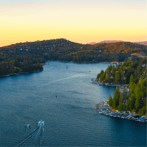 Enjoy the majestic beauty of Lake Arrowhead – the village is only a five–minute drive away