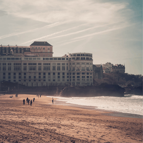 While away sunny afternoons on Biarritz's Grande Plage